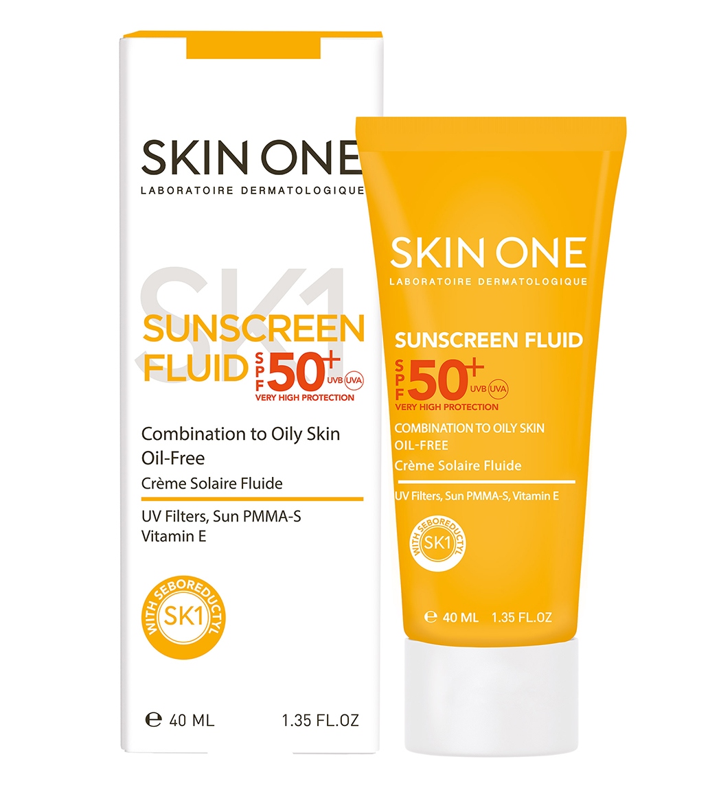 ضد آفتاب spf50 بی رنگ فاقد چربی اسکین وان