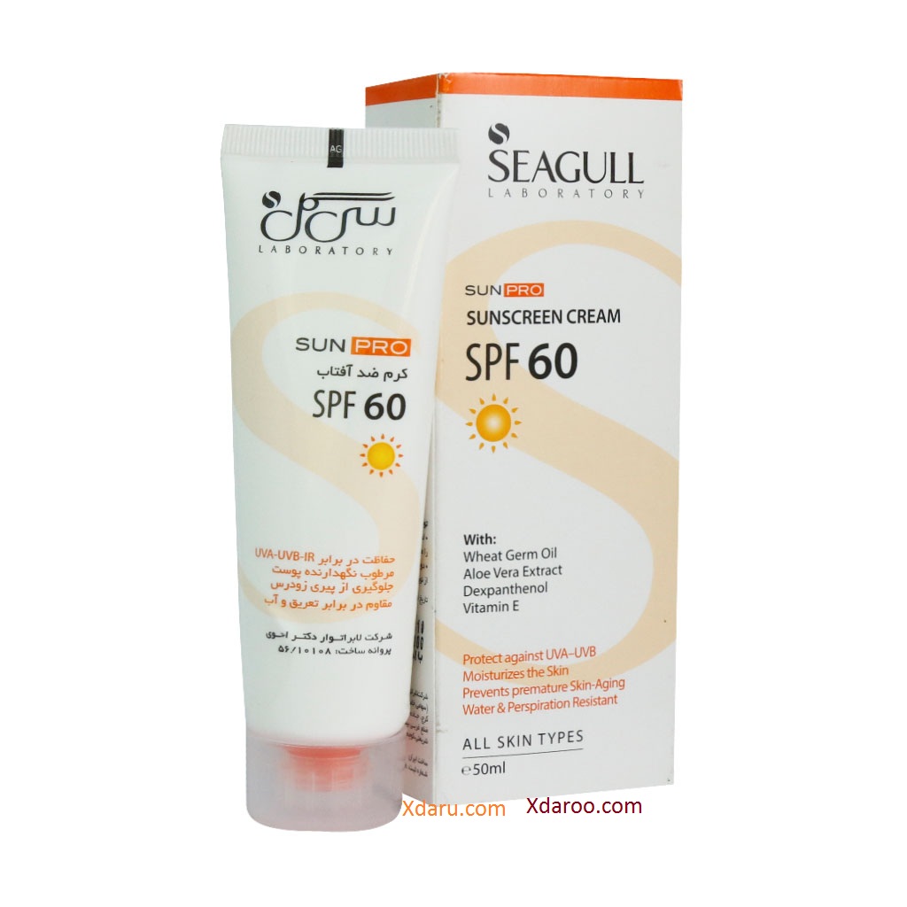 کرم ضد آفتاب SPF60 بی رنگ برای انواع پوست سی گل