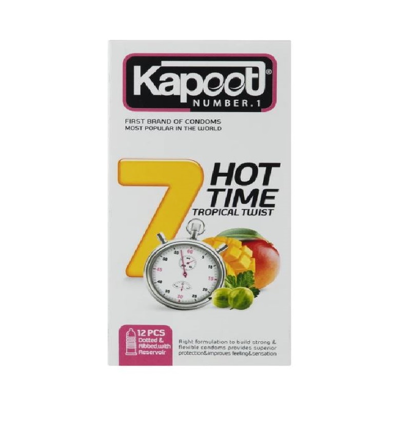 کاندوم کاپوت مدل 7Hot Time بسته 12 عددی