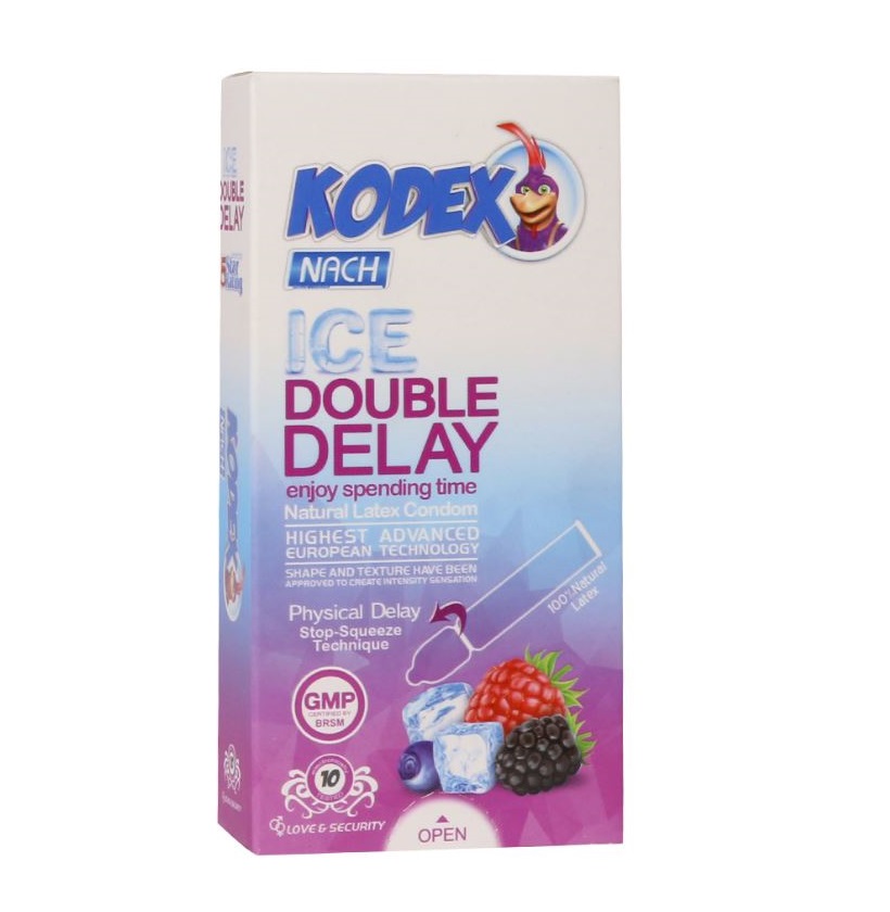 کاندوم ناچ کدکس مدل ice double delay بسته 10 عددی