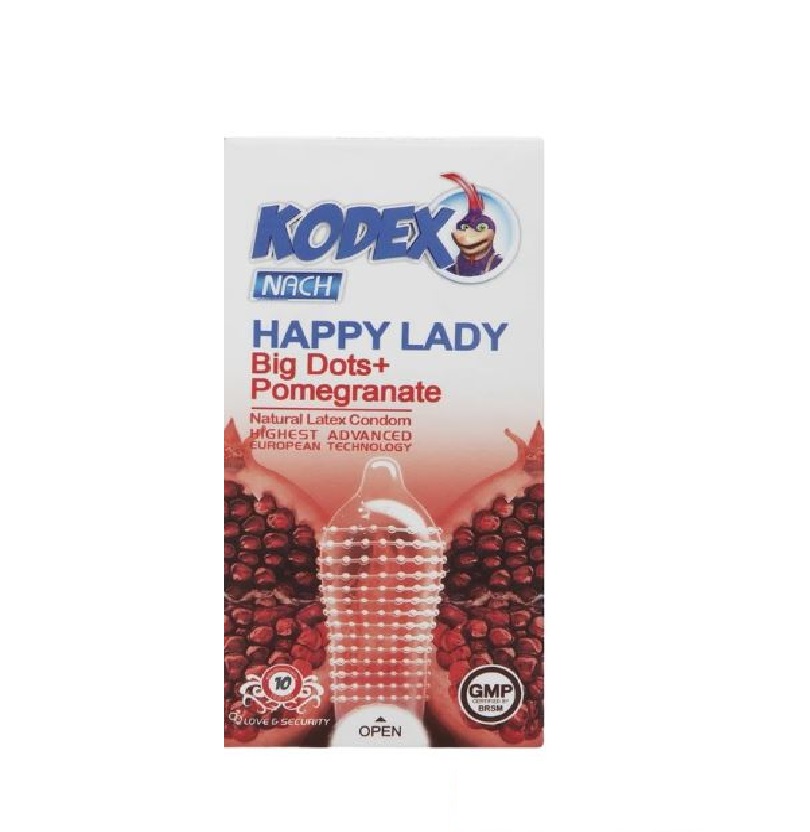 کاندوم ناچ کدکس مدل Happy Lady بسته 10 عددی