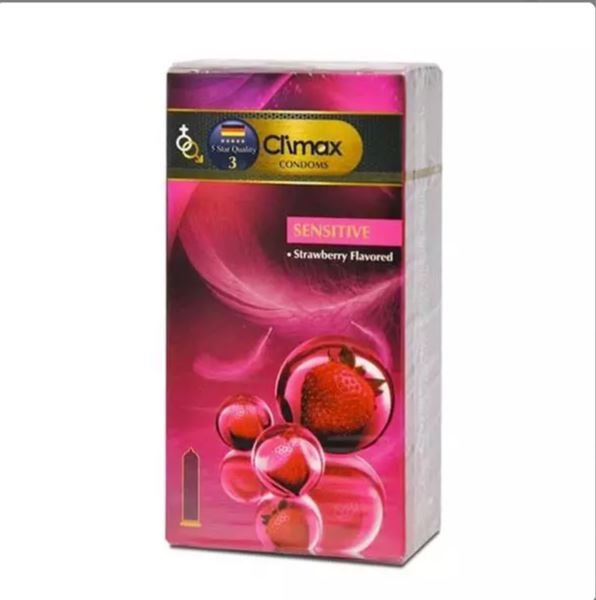 کاندوم کلایمکس حساس با رایحه توت فرنگی 12 تایی Climax Sensitive