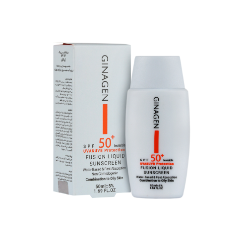 ضد آفتاب بی رنگ پوست چرب ژیناژن SPF 50